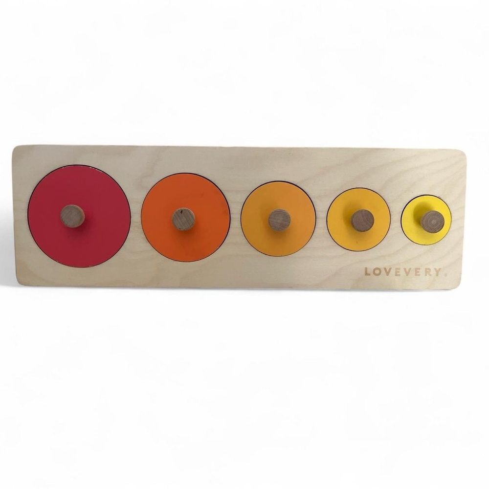 Lovevery Circle of Friends 5 Piece Wooden Montessori Puzzle Babbler Play Kit
